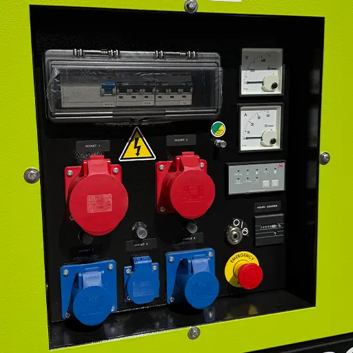 Close-up image of the Pramac GBW22P's manual control panel